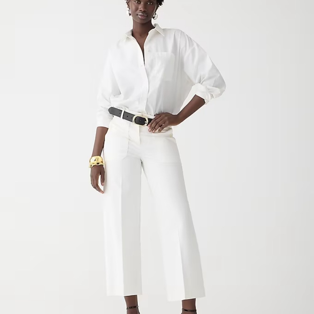 J. Crew Sydney wide-leg pant in bi-stretch cotton blend BF404 Size 6
